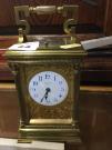French gilt carriage clock